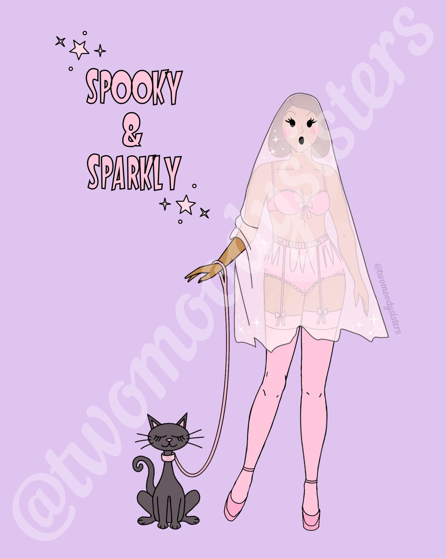 'Spooky & Sparkly' art print
