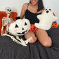 Blushing Jack-o-lantern pillow